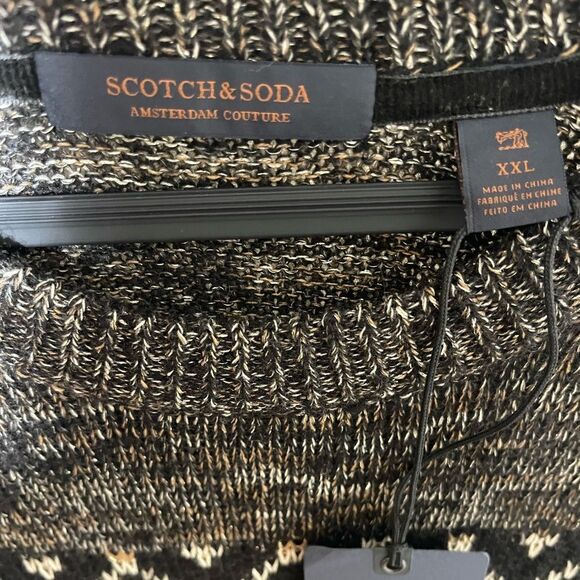 Scotch & Soda Black and Cream Crewneck Sweater - Picture 3 of 7